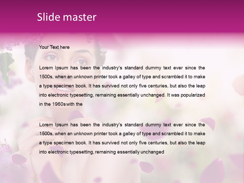 Attractive Female Natural PowerPoint Template