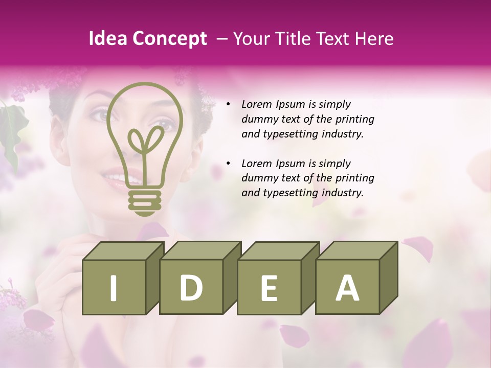 Attractive Female Natural PowerPoint Template