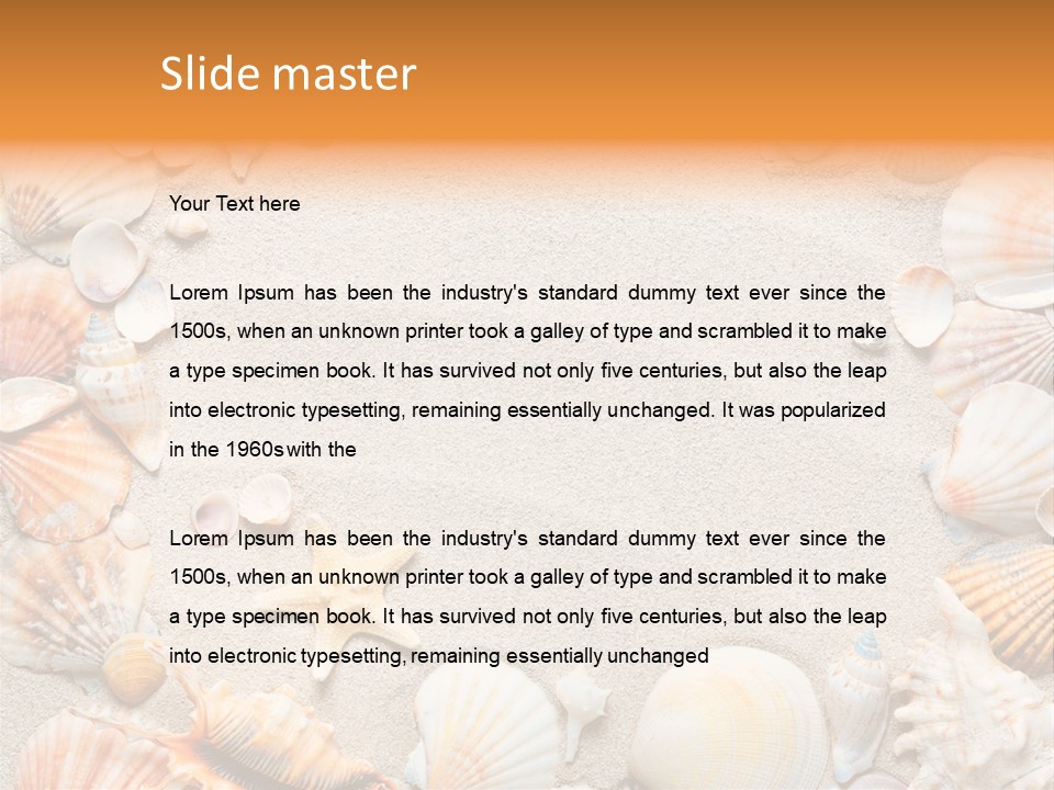 Seashell Summer Dry PowerPoint Template