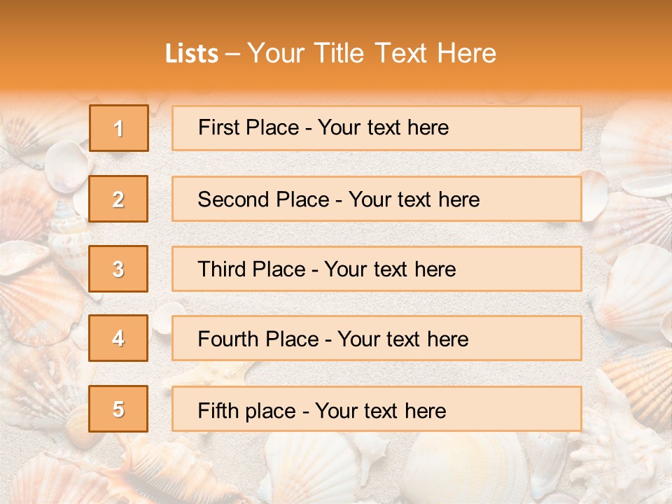 Seashell Summer Dry PowerPoint Template