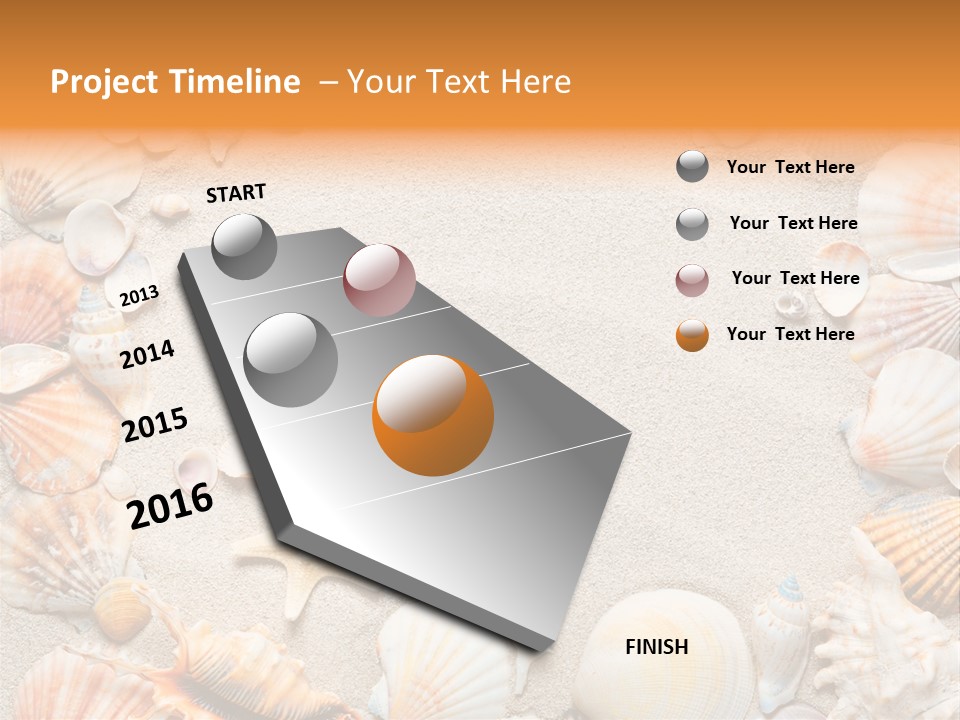 Seashell Summer Dry PowerPoint Template
