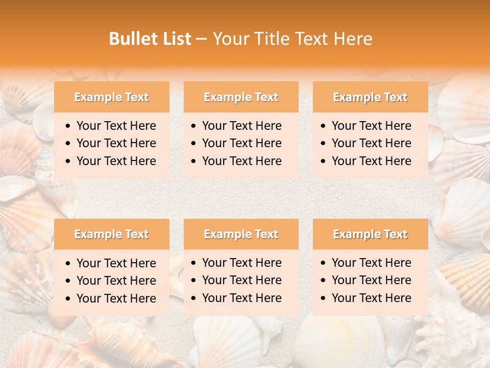 Seashell Summer Dry PowerPoint Template