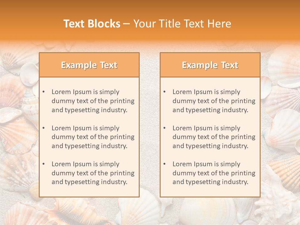 Seashell Summer Dry PowerPoint Template