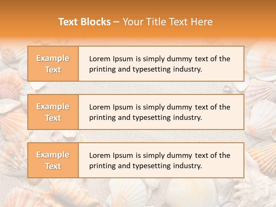 Seashell Summer Dry PowerPoint Template