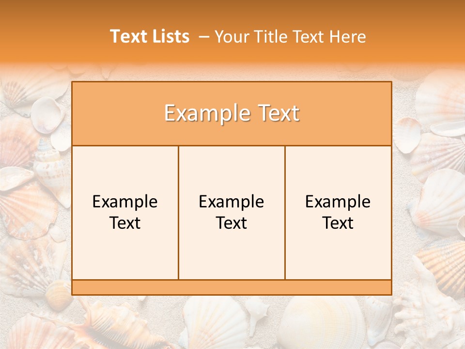 Seashell Summer Dry PowerPoint Template