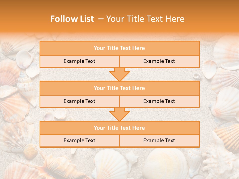 Seashell Summer Dry PowerPoint Template