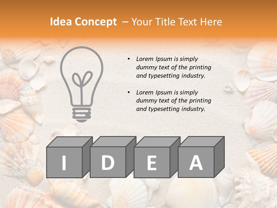 Seashell Summer Dry PowerPoint Template