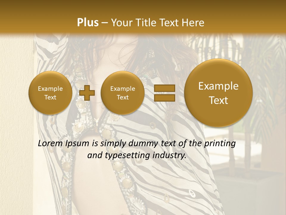 Swimsuit Sexy Gorgeous PowerPoint Template