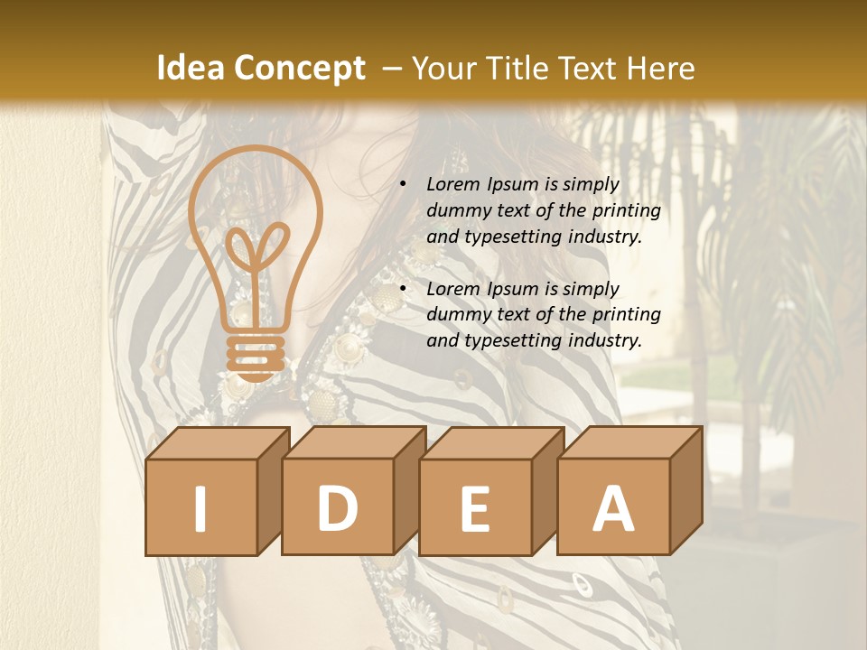 Swimsuit Sexy Gorgeous PowerPoint Template