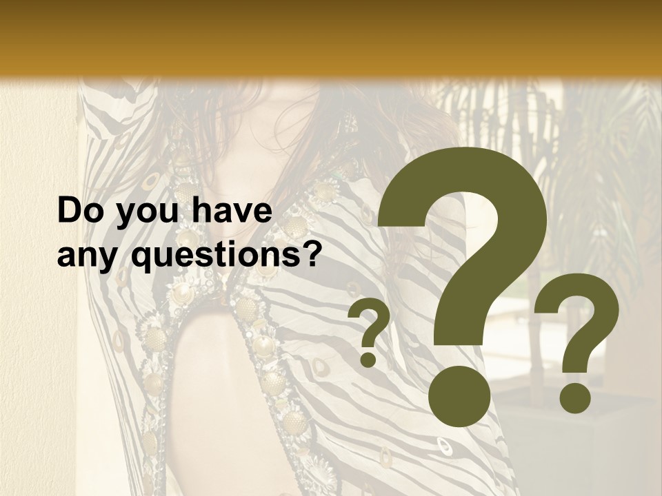 Swimsuit Sexy Gorgeous PowerPoint Template