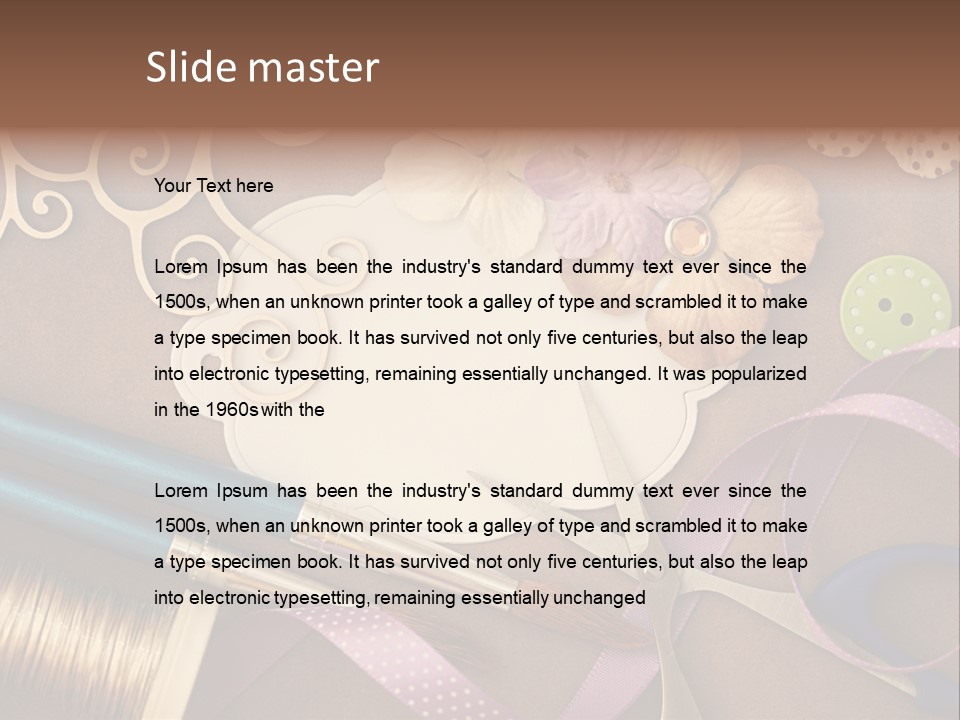 Leisure Words Letters PowerPoint Template