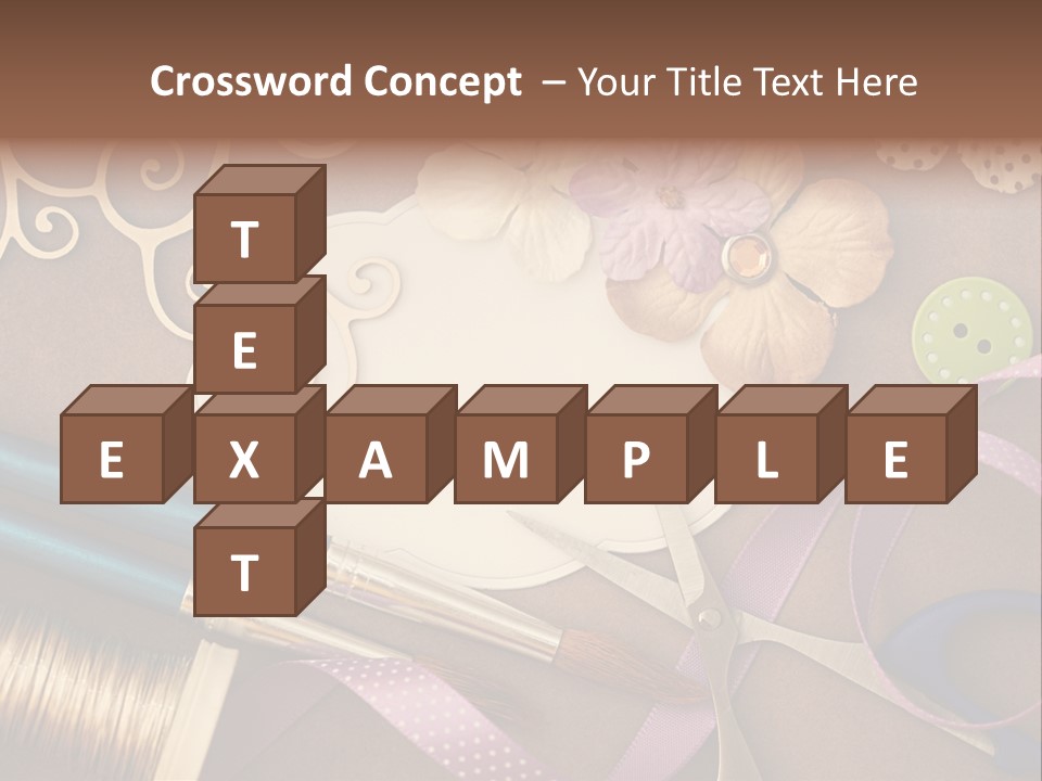 Leisure Words Letters PowerPoint Template