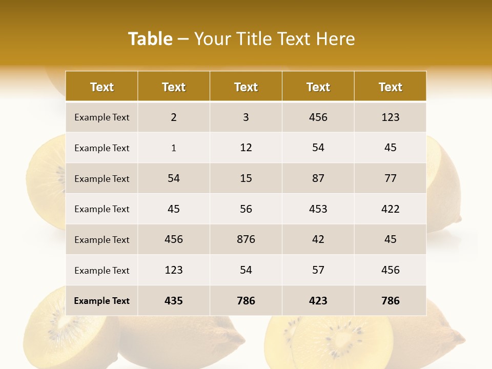 Half Meal Exotic PowerPoint Template
