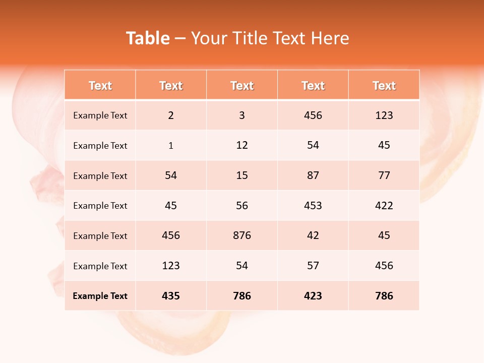 Food Cut Breakfast PowerPoint Template