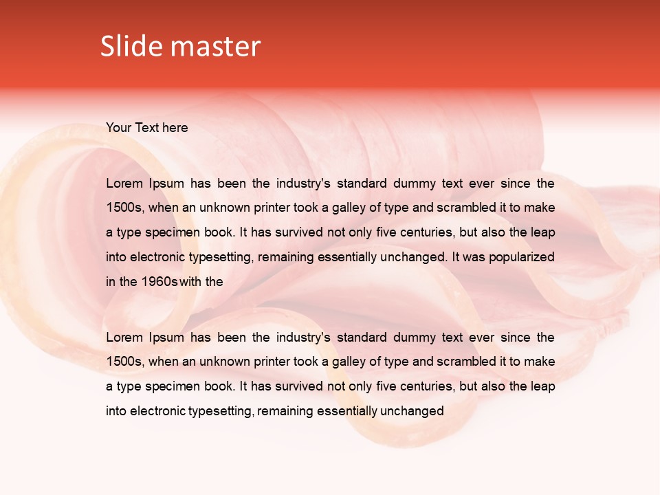 Cook Slice Ham PowerPoint Template