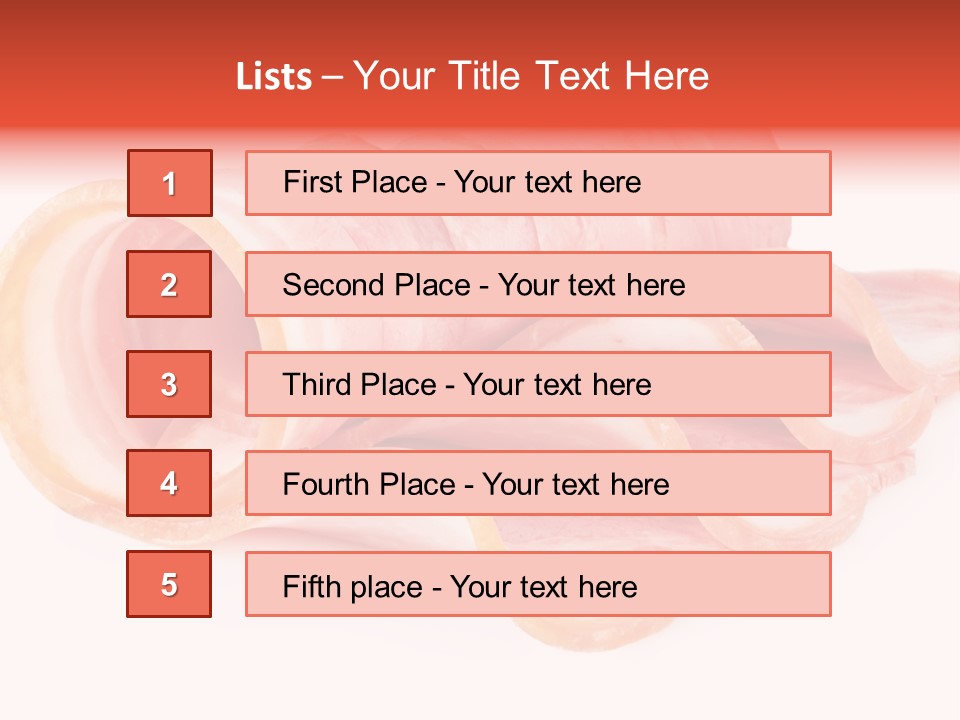 Cook Slice Ham PowerPoint Template