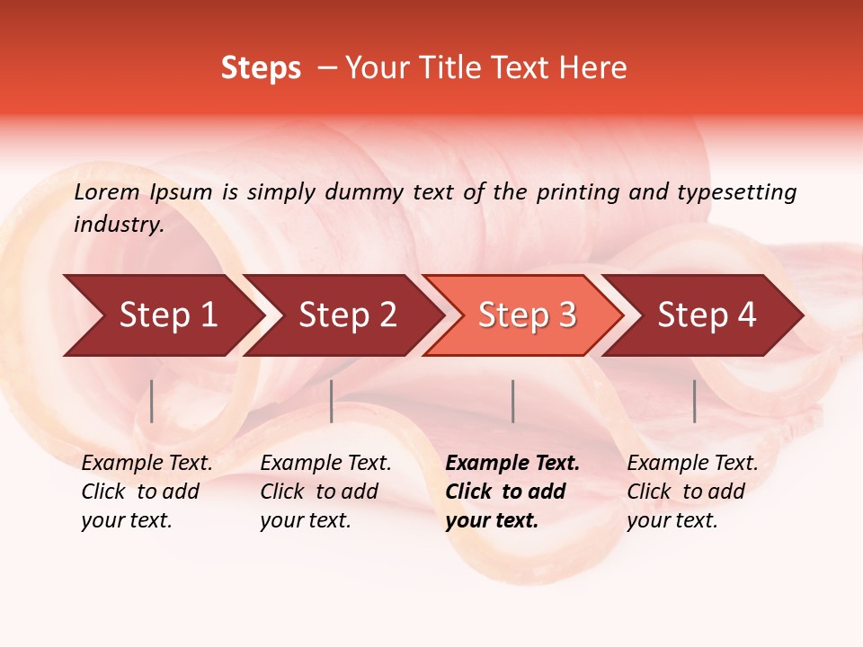Cook Slice Ham PowerPoint Template