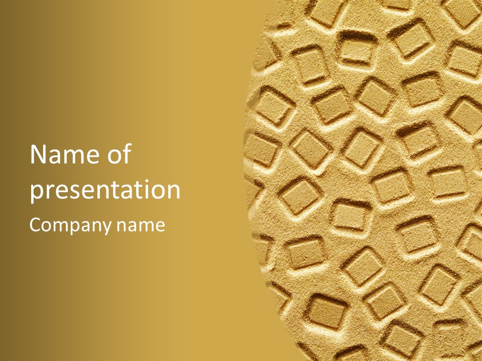 Coast Golden Texture PowerPoint Template