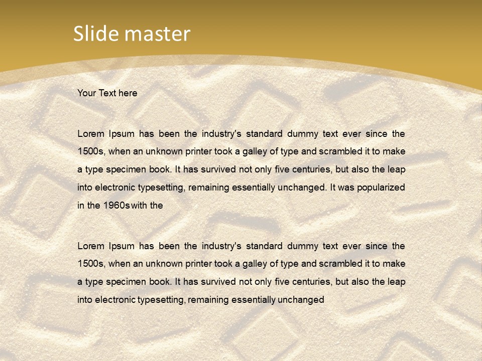 Coast Golden Texture PowerPoint Template