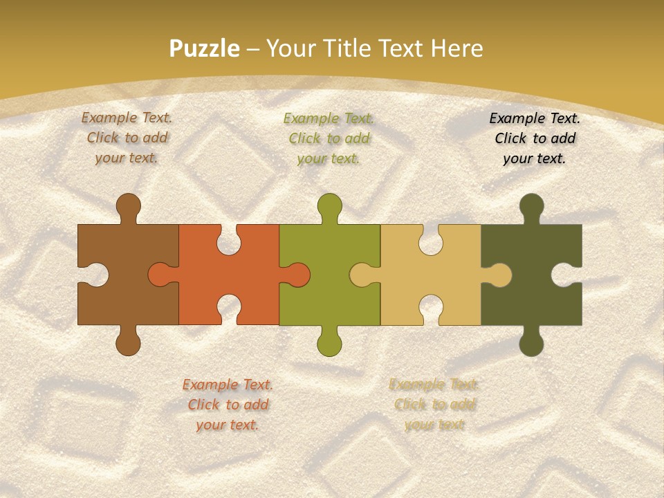 Coast Golden Texture PowerPoint Template