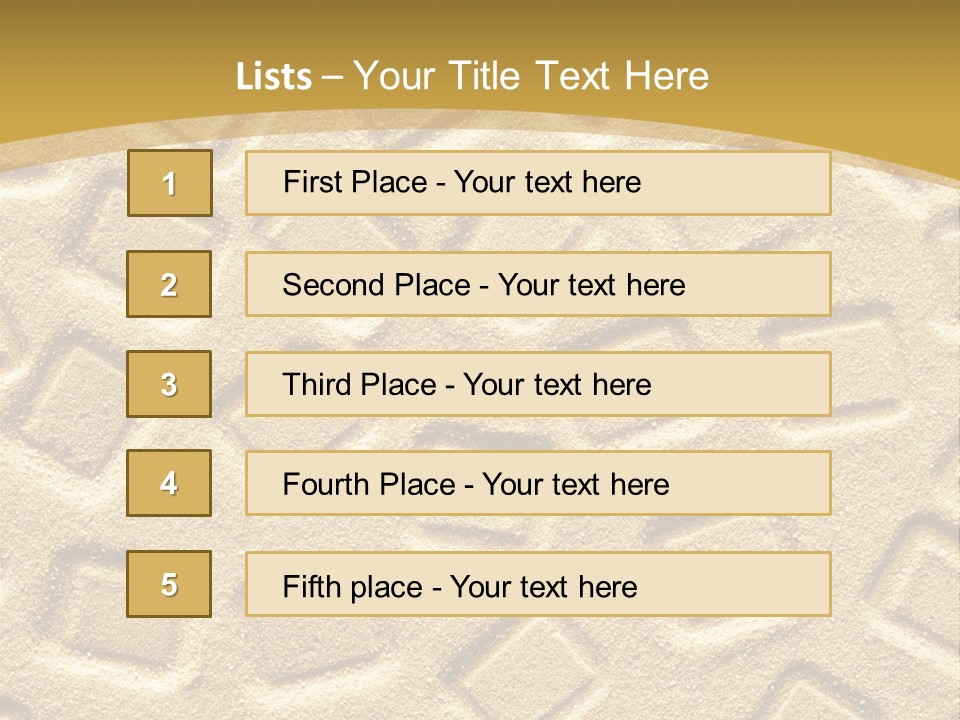 Coast Golden Texture PowerPoint Template