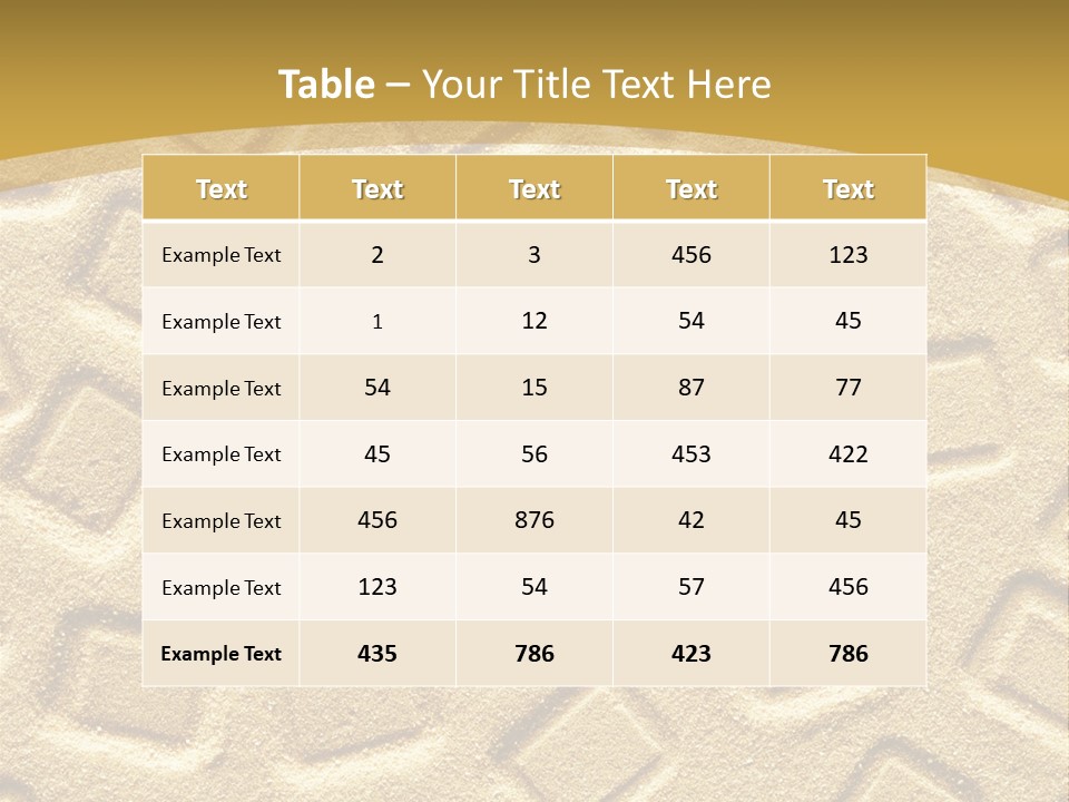 Coast Golden Texture PowerPoint Template