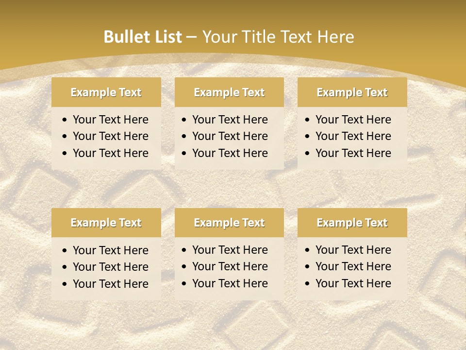 Coast Golden Texture PowerPoint Template