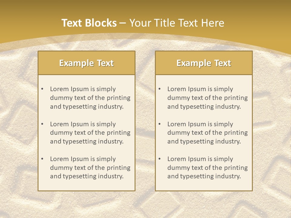 Coast Golden Texture PowerPoint Template