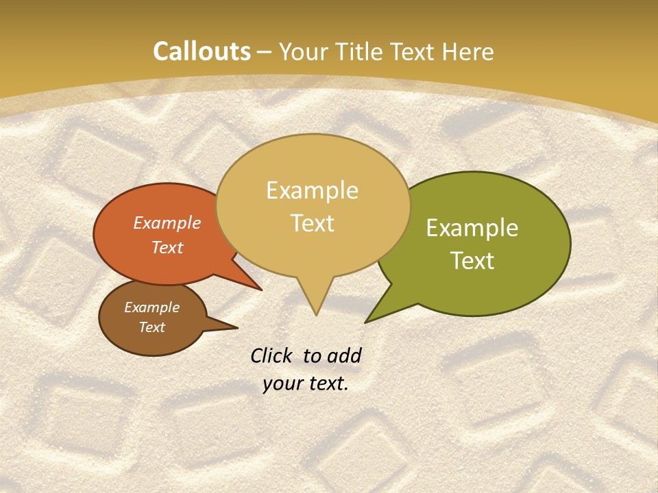 Coast Golden Texture PowerPoint Template