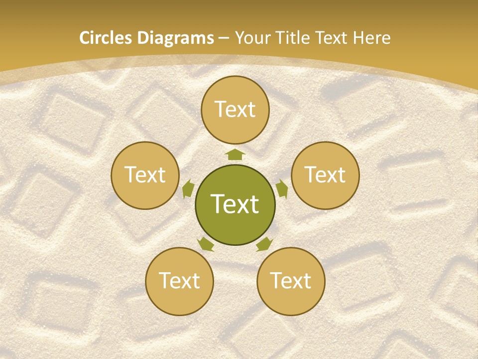 Coast Golden Texture PowerPoint Template