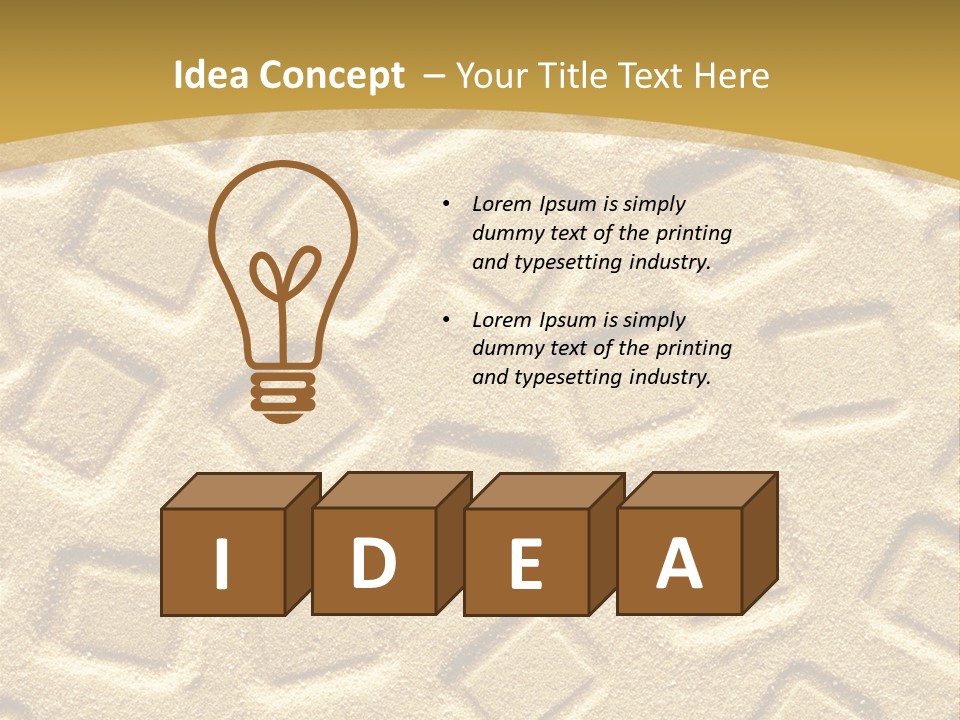 Coast Golden Texture PowerPoint Template