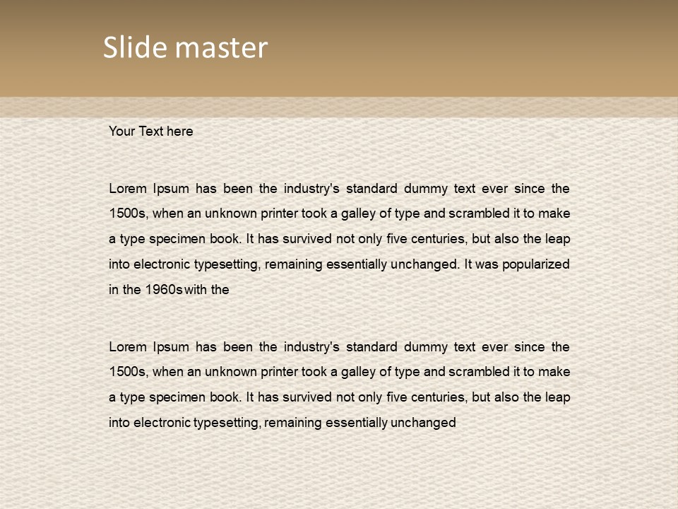 Frame Linen Board PowerPoint Template
