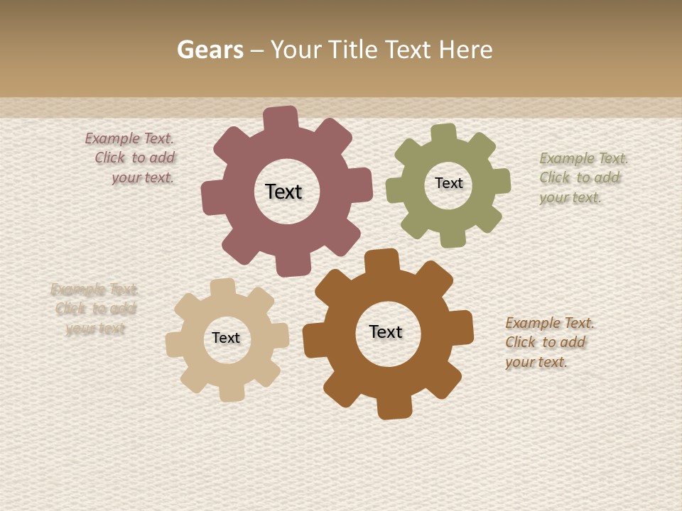 Frame Linen Board PowerPoint Template