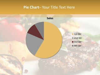 Vegetables Peppercorns Steak PowerPoint Template