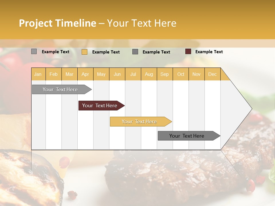 Vegetables Peppercorns Steak PowerPoint Template