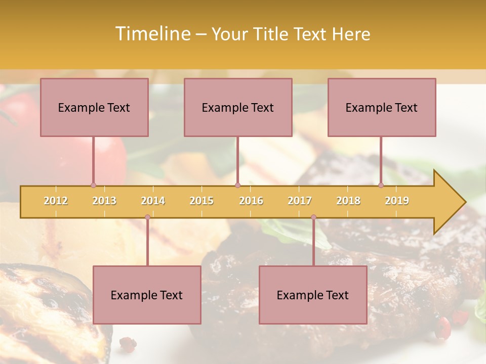 Vegetables Peppercorns Steak PowerPoint Template