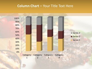 Vegetables Peppercorns Steak PowerPoint Template