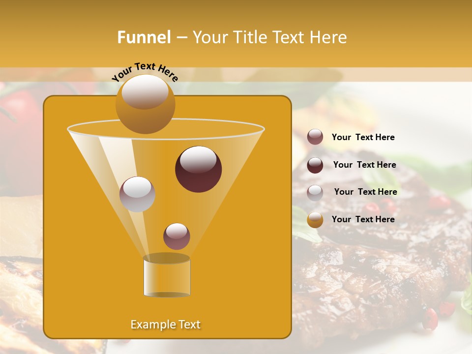 Vegetables Peppercorns Steak PowerPoint Template