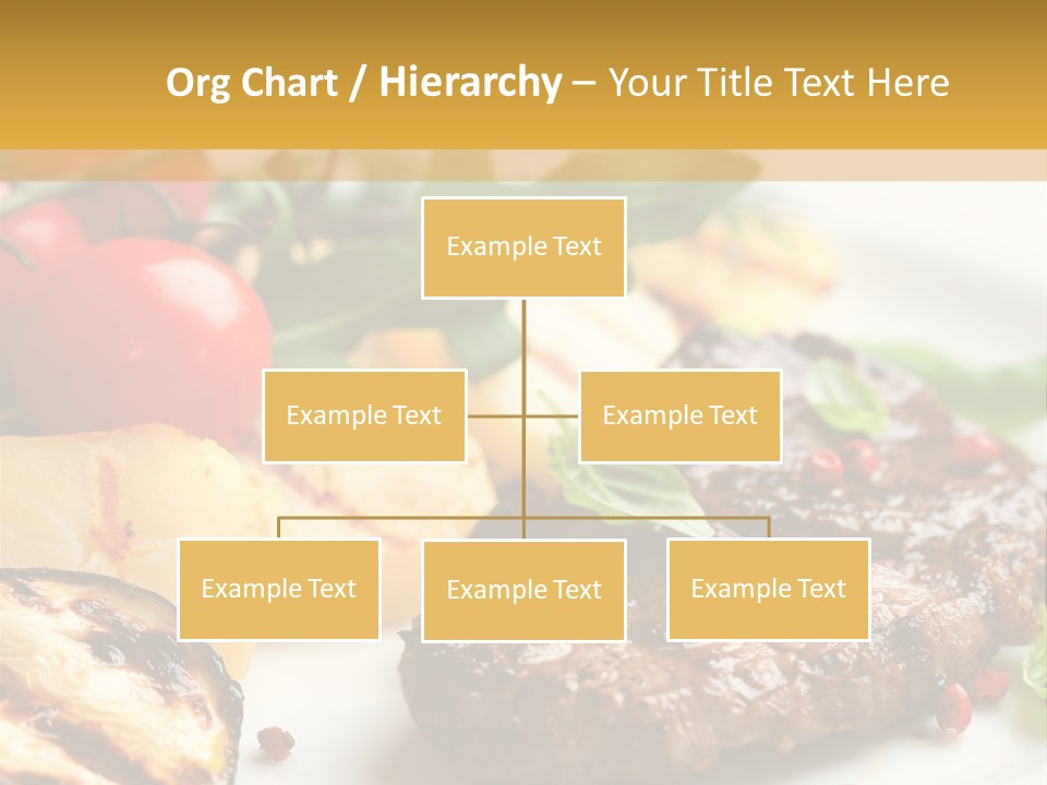 Vegetables Peppercorns Steak PowerPoint Template