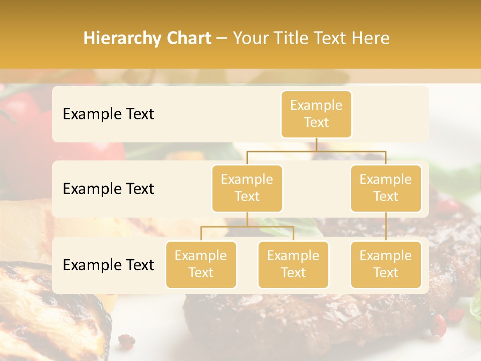 Vegetables Peppercorns Steak PowerPoint Template