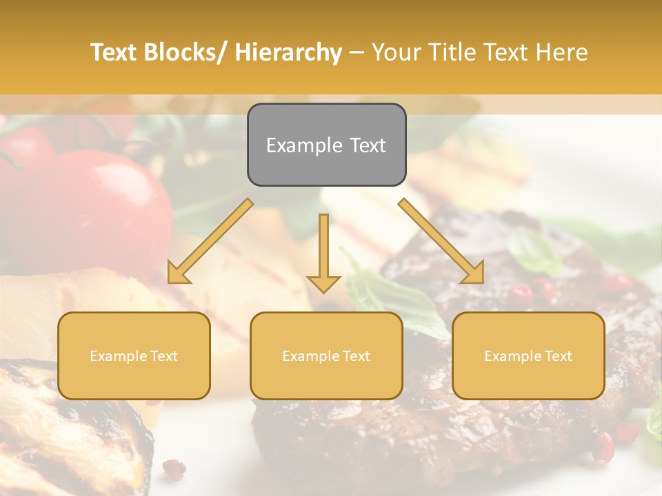Vegetables Peppercorns Steak PowerPoint Template