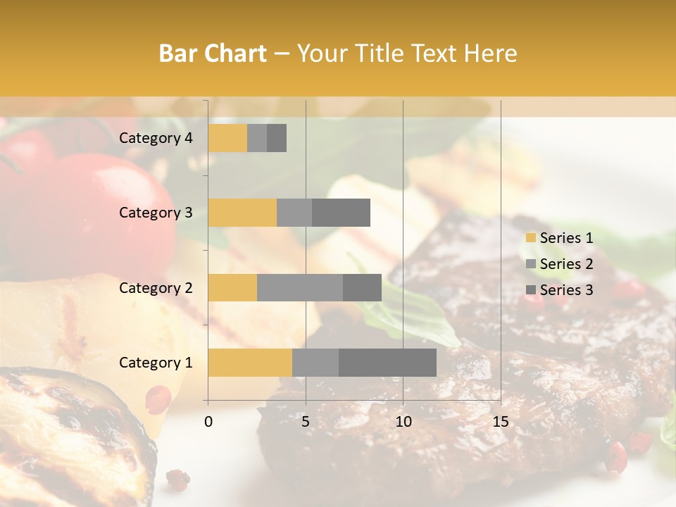 Vegetables Peppercorns Steak PowerPoint Template