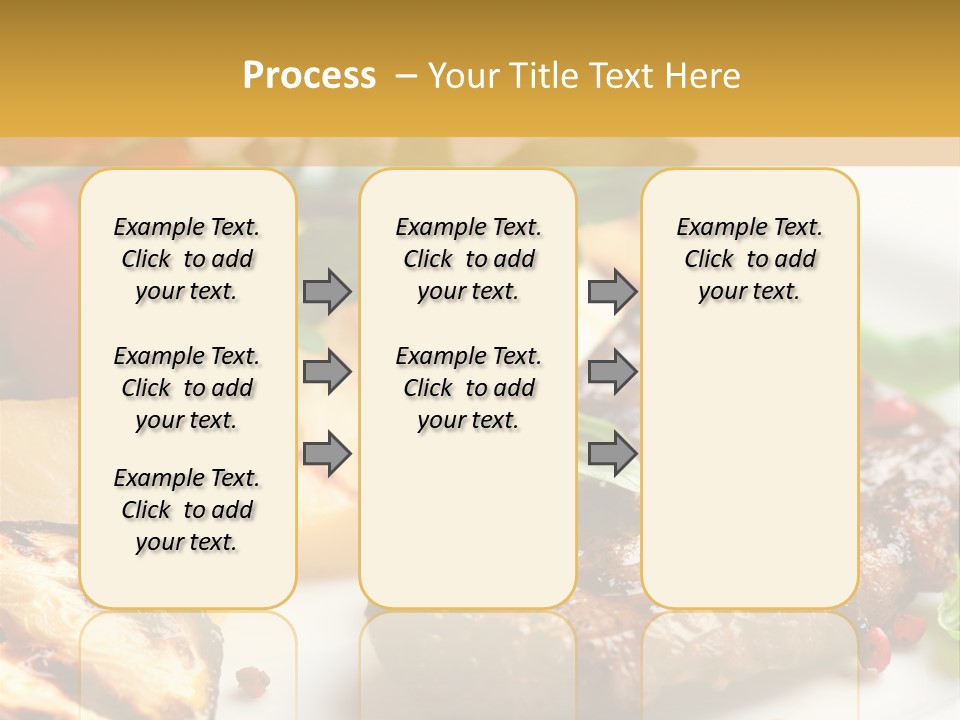 Vegetables Peppercorns Steak PowerPoint Template
