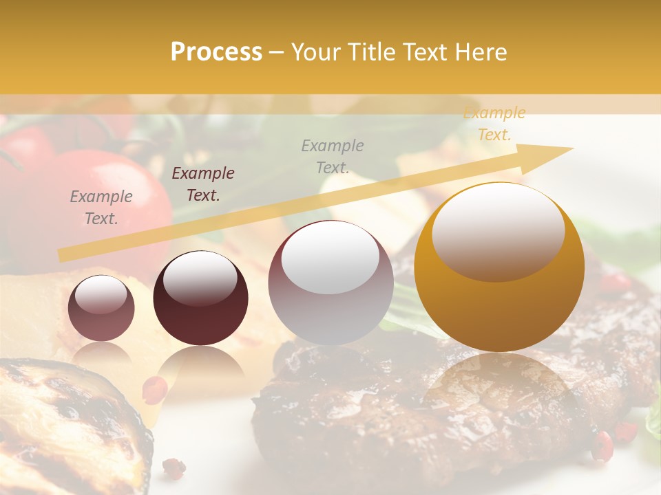 Vegetables Peppercorns Steak PowerPoint Template