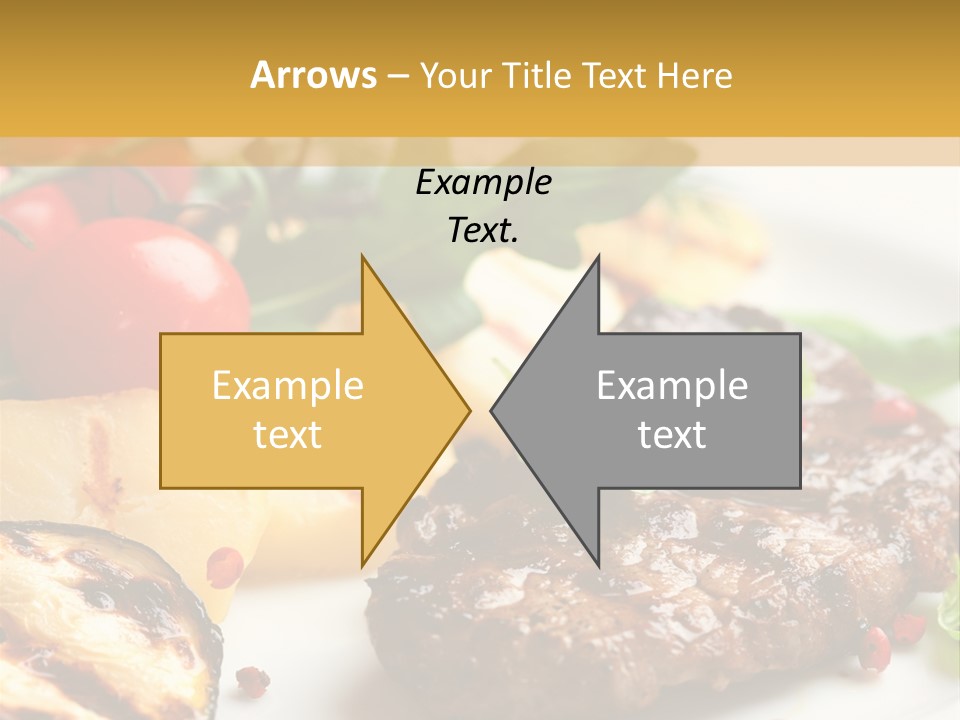 Vegetables Peppercorns Steak PowerPoint Template