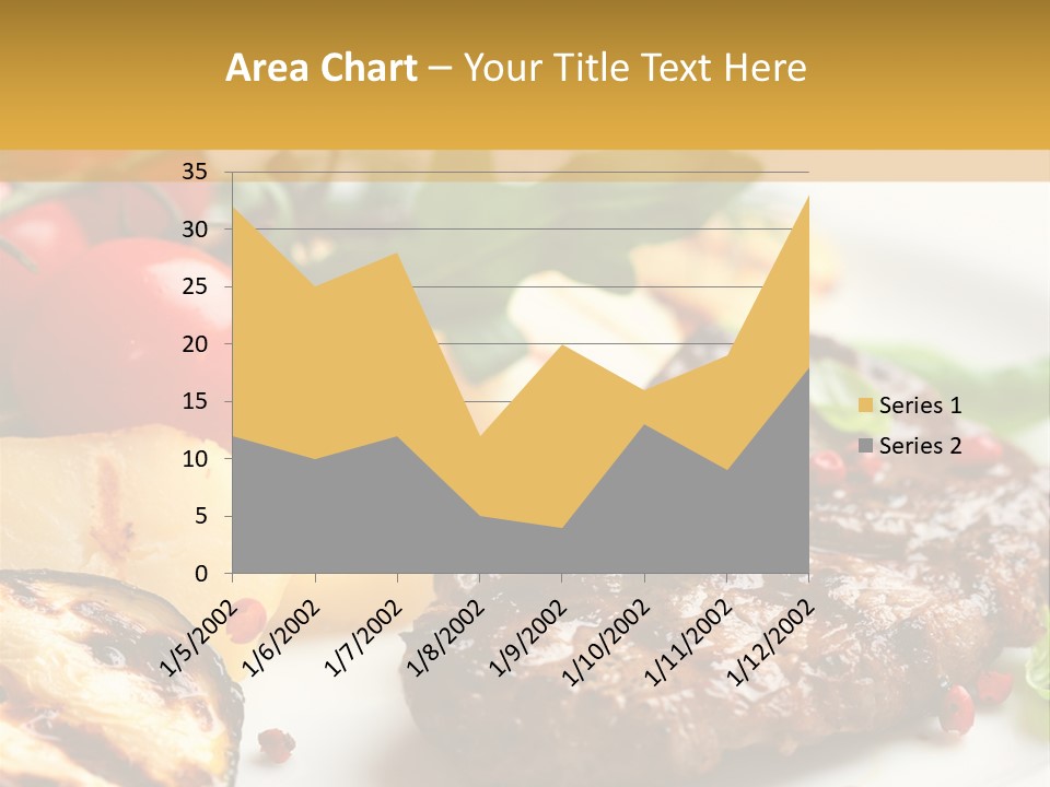 Vegetables Peppercorns Steak PowerPoint Template