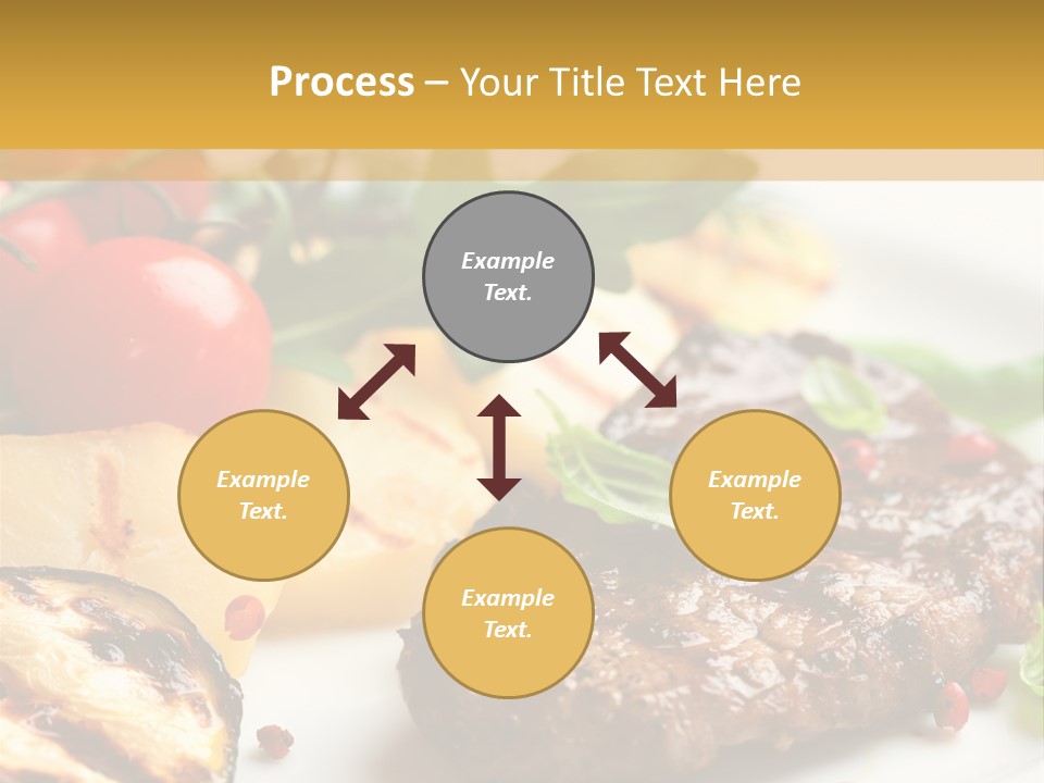 Vegetables Peppercorns Steak PowerPoint Template