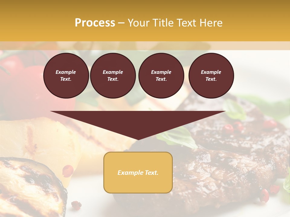Vegetables Peppercorns Steak PowerPoint Template
