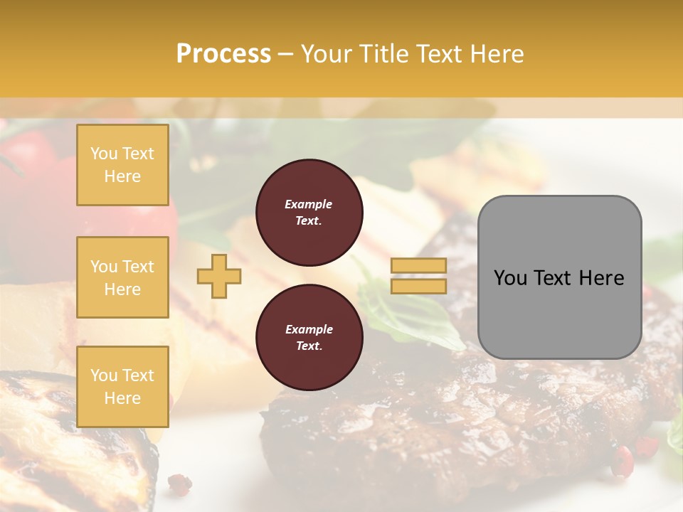 Vegetables Peppercorns Steak PowerPoint Template