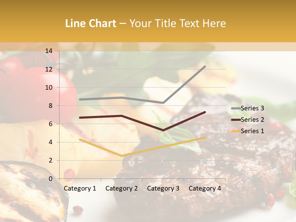 Vegetables Peppercorns Steak PowerPoint Template